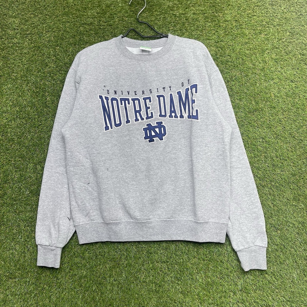 Vintage University Of Notre Dame Sweatshirt Mens Medium Champion Crew Neck 90s